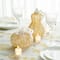 Glitzhome® 6" Fall Amber Dots Round Glass Pumpkin